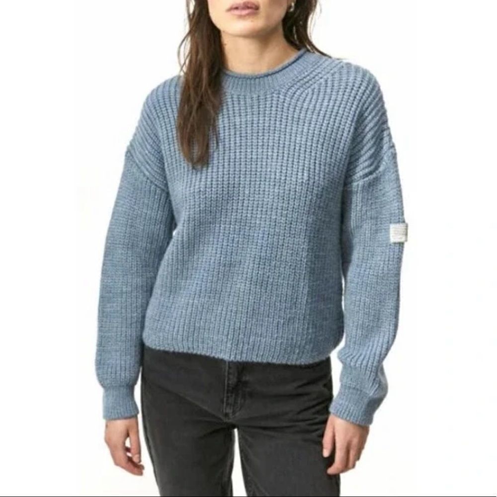 NEW BDG Urban Outfitters Fisherman Knit Sweater Blue Large